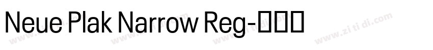 Neue Plak Narrow Reg字体转换 Neue Plak Narrow Reg字体转换